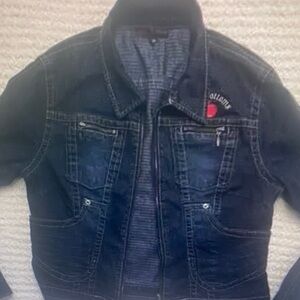 Y2K Apple Bottom Denim Jacket Size XL